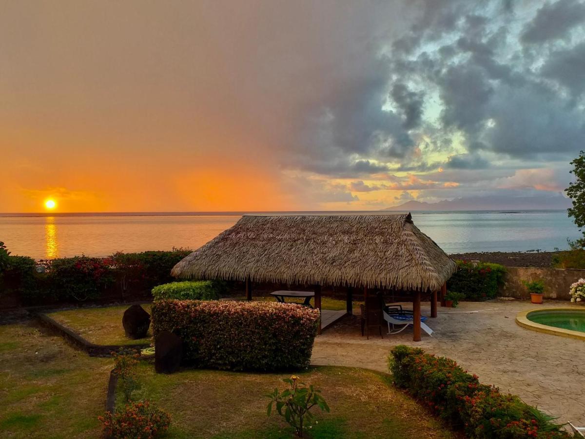 Superbe Bord De Mer, Acces Lagon Et Piscine Privee Paea Exteriör bild